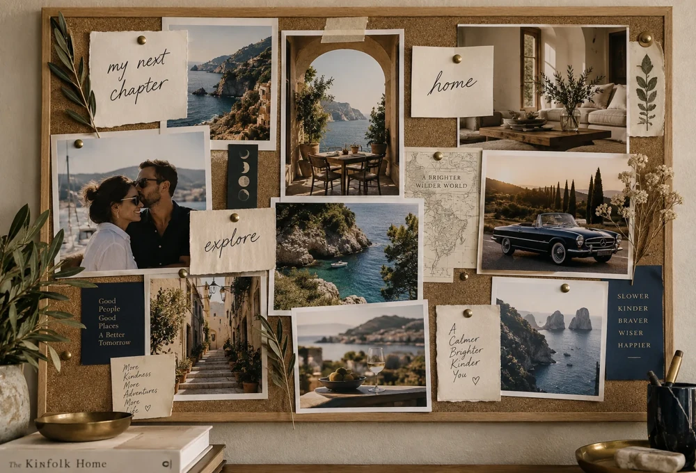 Physical vision-board imagery used in the North of Atlas concept